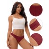 INSPIRE CHIC Women's Satin Silky Hipster Low Waisted Lace Trimmed Briefs - 3 of 4