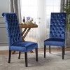 MAYEERTY Set of 2 George Hi-Back Dining Chairs, KD Detachable Design Sturdy Frame, Dining Room Seating - 2 of 4