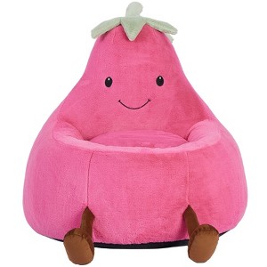 JIONJOY 31" Eggplant-Shaped Toddler Chair - Soft Plush Kids Sofa with Washable Cover, Ages 4-12 - 1 of 4