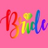 Adult Design By Humans Bride Pride Rainbow Wedding By Anhanva Racerback Tank Top - 2 of 2