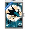 Trends International NHL San Jose Sharks - Maximalist Logo 23 Framed Wall Poster Prints - 3 of 4