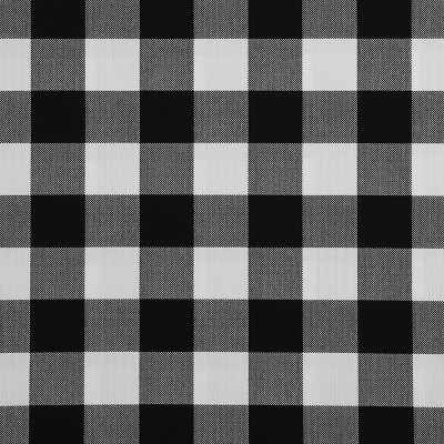 Twin Black and White Cotton Plaid Duvet Cover Set