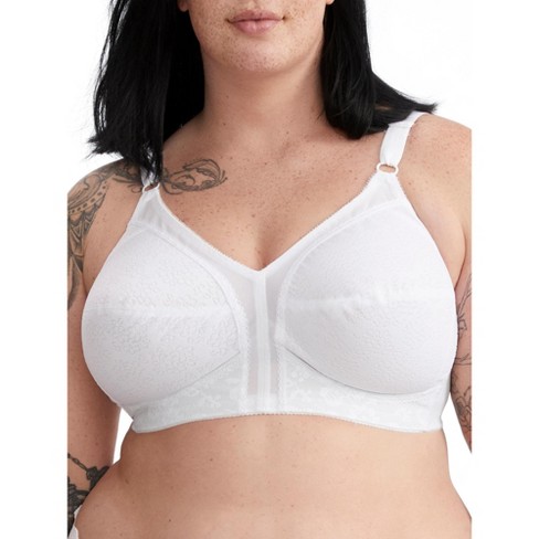 2 Playtex 18 Hour Wirefree 20/27 Classic Support Bras = White & Beige 40DD  New