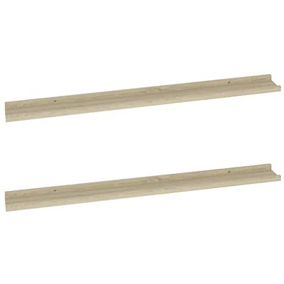 vidaXL Wall Shelves 2 pcs Sonoma Oak 39.4"x3.5"x1.2"