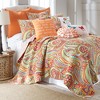 Sylvie - Orange Blossom Pillow - Orange & White - Levtex Home - 3 of 3