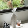 Uniquewise 17.5-inch Ribbed Ceramic White Vase - Modern Design for Entryway, Dining, or Living Room - Home Accent Piece - Elegant Decorative Vase - 4 of 4