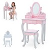 Teamson Kids Princess Rapunzel Wooden 2-pc. Play Vanity Set, Pink/Grey - 3 of 4