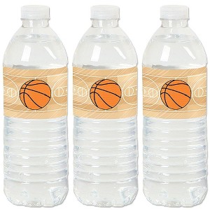 Big Dot of Happiness Nothin' but Net - Basketball - Baby Shower or Birthday Party Water Bottle Sticker Labels - Set of 20 - 1 of 4
