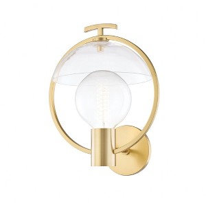 Mitzi Ringo 1 - Light Wall Light in  Aged Brass Clear Shade - 1 of 1