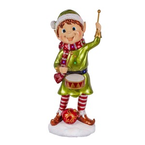 37 in Drumming Pixie Elf with Multicolor Lights - 1 of 4