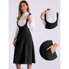 Allegra K Women's Overall Pinafore High Waist Cross Back A-Line Elegant Suspender Dress - 2 of 4