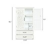 Carved Wood Storage Cabinet with Drawers, Tall Sideboard Pantry Cabinet for Entryway, Bedroom, or Dining Room-The Pop Home - 4 of 4