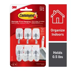 Command Small Sized Wire Hooks White