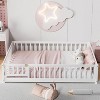 QingMoon Twin Size Floor Bed for Children with Door and Fence Solid Wood Montessori Bed Frame, for Girls and Boys Easy Assembly - 4 of 4
