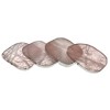 Modern Home Set of 4 Natural Rose Quartz Stone Coasters - 4 of 4