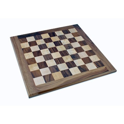WE Games Heirloom Chess Set - Solid Walnut & Maple Chess Board (Made in USA) - 21 inches