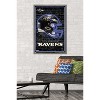 Trends International NFL Baltimore Ravens - Neon Helmet 23 Framed Wall Poster Prints - 2 of 4