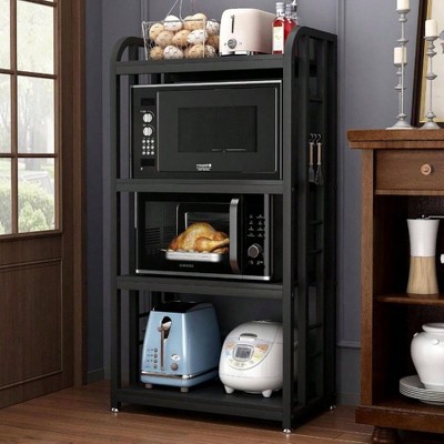 4 - Tier Kitchen Baker's Rack Standing Microwave Oven Stand Utility Storage Shelf Island Coffee Bar Living Room Home Office