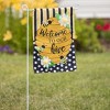 Welcome to our Hive Stripes and Dots Garden Burlap Flag - 2 of 2