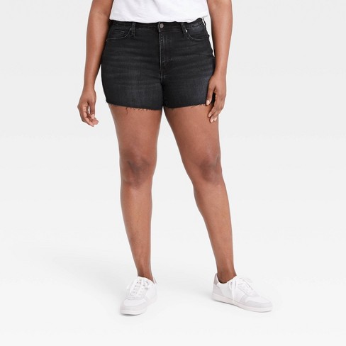 Women's High-Rise Midi Jean Shorts - Universal Thread™ - image 1 of 3