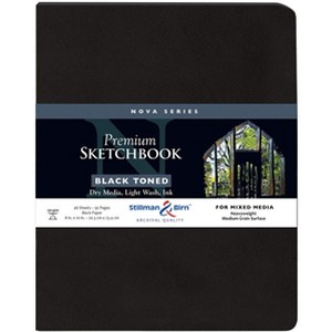 Stillman & Birn Nova Series - Softcover Sketchbook - Portrait 8 x 10 - 150gsm Black Paper - 1 of 1