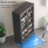 67.3" Kitchen Pantry Storage Cabinet with Acrylic Glass Door, Adjustable Shelves & Wheels, Metal Tall Food Cabinets - 4 of 4