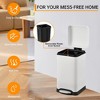 3.2 Gallon Step On Trash Can with Soft Close Lid, Modern Garbage Can with Oot Pedal and Inner Bucket, Metal Waste Basket for Bathroom, Bedroom - 4 of 4