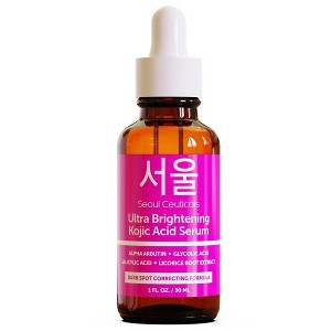 Seoul Ceuticals Korean Skin Care Kojic Acid Serum Alpha Arbutin Serum - Korean Beauty Skincare Dark Spot Remover Corrector Glycolic Acid Serum, 1oz - 1 of 4