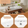 ROOMTEC 24 in. Bathroom Vanity with Ceramic Sink, Mid-Century Cabinet with 2 Soft-Close Doors, Freestanding, Wood Grain Laminate, Walnut - 3 of 4