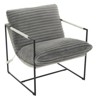 Modern Sling Accent Chair with Metal Frame and Fabric Ergonomic Cushions, Upholstered Lounge Armchair Cozy Reading Chair - 3 of 4