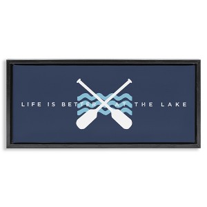 Stupell Industries Better At Lake with Crossed Oars, 31" x 14" - 1 of 4