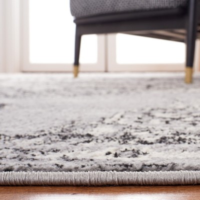 Hand-Knotted Black Synthetic Reversible 4' x 6' Rug