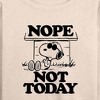 Women's - Peanuts - Snoopy Joe Cool Nope Not Today Lightweight French Terry Wide Neck Long Sleeve Shirt - 2 of 4