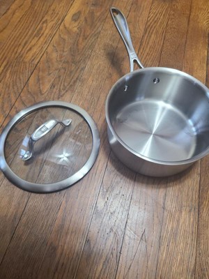 Zanzer Stainless Steel Cookware 3 Quart Sauce Pot with Lid