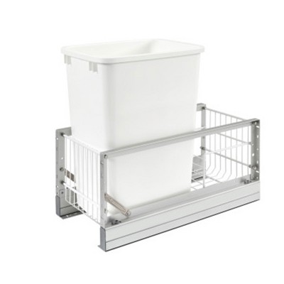 Rev-A-Shelf 5349 Series Double Pull-Out Cabinet Waste Container Trash Can with Soft Close