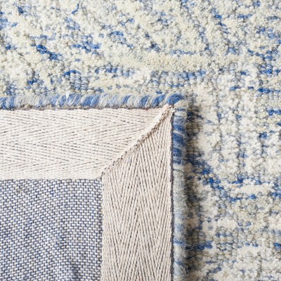 Metro Square Hand-Tufted Wool Rug in Vivid Blue - 6'
