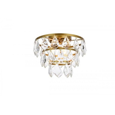 Elegant Lighting Ella 10 inch flush mount in brass