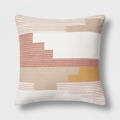 Southwest Geo Square Throw Pillow Pink 