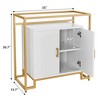Sideboard Buffet Storage Cabinet, 2 Door Accent Console Table with Ample Storage Space & Steel Frame - 2 of 4