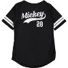 Ladies Mickey Mouse Fashion Shirt - Mickey & Minnie Mouse Baseball Jersey - Disney Mickey Mouse Button Down Baseball Jersey (Black Baseball, X-Large) - 2 of 4