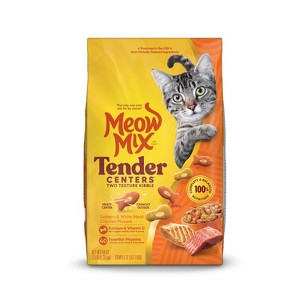 Meow Mix Tender Centers Salmon and Chicken Flavor Dry Cat Food - 1 of 4