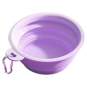 Chery Life 350ml Portable Foldable Travel Bowl for Cats Dogs, Lightweight, Space-Saving Pet Feeding Drinking, Outdoor Use - 1 of 4
