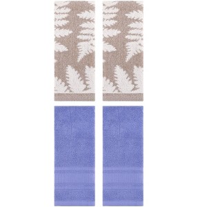 REGALWOVEN 4 Pcs Cotton Soft Absorbent Decorative Hand Towels for Bathroom Kitchen 13 x 29 Inch - 1 of 4