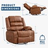 360° Swivel Recliner Chair for Adult, Linen Rocker Chair with 3 Positions/2 Side Pockets/Cup Holders, Manual Nursery Glider Rocking Chair - 2 of 4