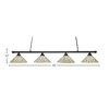 Toltec Lighting Oxford 4 - Light Island Pendant Light in  Matte Black with 16" Sandhill Art Glass  Shade - 2 of 2