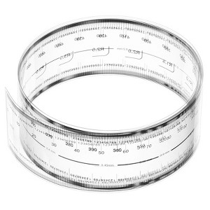 Unique Bargains PET Plastic Folding Film Flexible Ruler with R Angle and Width Lines - 1 of 4