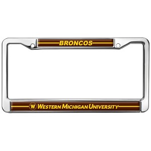 Western Michigan Broncos Logo Full Size Standard License Plate Metal Frame - 1 of 4