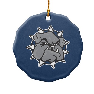 Southwestern Oklahoma State University Primary Logo Porcelain Scalloped Holiday Christmas Tree Ornament