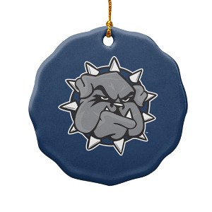 Southwestern Oklahoma State University Primary Logo Porcelain Scalloped Holiday Christmas Tree Ornament - 1 of 4