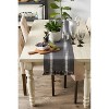 Design Imports Dobby Striped Fringe Ribbed Table Runner - 4 of 4